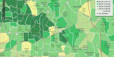 Demografiske kortet over Atlanta