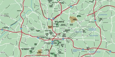 Atlanta-området kort