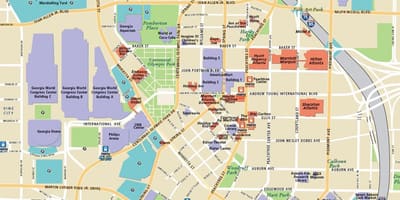 Atlanta turistattraktioner kort