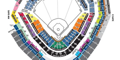Braves stadion siddepladser kort